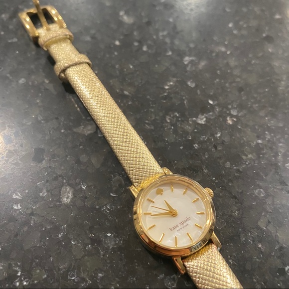 kate spade Accessories - Kate Spade Metallic Gold Watch Leather Band